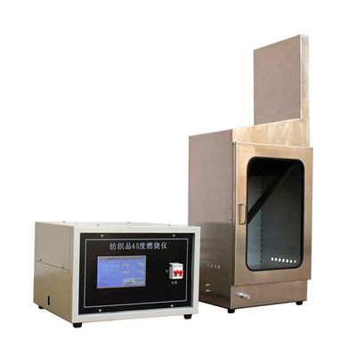 ASTM D1230 Textile 45 Degree Flammability Tester Touch Screen Control