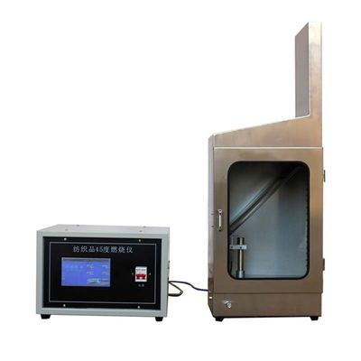 ASTM D1230 Textile 45 Degree Flammability Tester Touch Screen Control