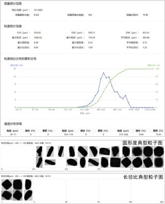 Portable Dynamic Image Grain Size Analyzer with 10-2500 μm Measurement Range and 8-inch Color Screen