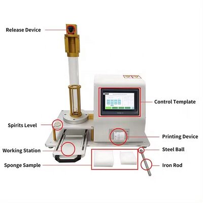 Plastic Foam Sponge Falling Ball Rebound Tester,Mattress Sponge Rebound test Machine ISO8307 ASTM D3574 Film Testing Fil
