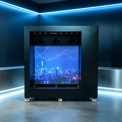 Storm Dynamic Performance Testing Equipment  Kinetic Tempest Simulation Test Cabinet  Simulate Cyclonic Rain Typhoon Tester