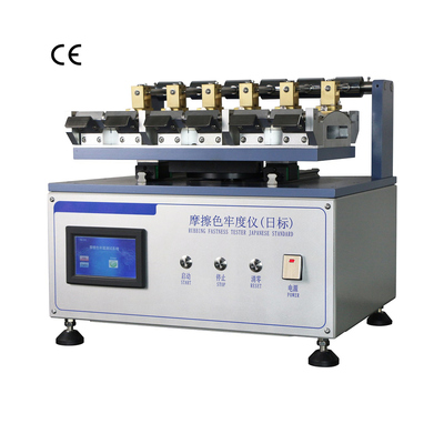 JIS L0849 JIS K6328 Garment Textile Color Fastness Tester JIS P8136 JIS L0823 Solvents Color Fastness Rubbing Test Machine